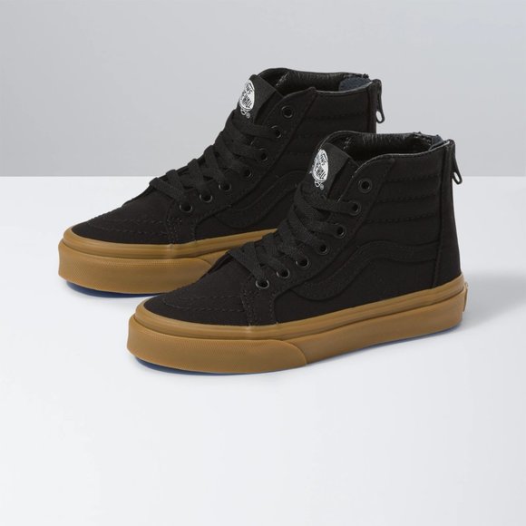 Vans Kids Canvas Gum Sk8-Hi Zip Shoes